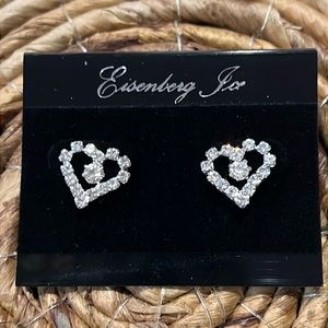 3/$18 Eisenberg Jo Heart Pierced Earrings - New - Lot 1020